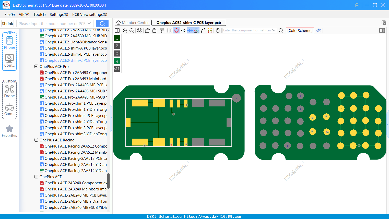 Oneplus ACE2-shim-C PCB Layer